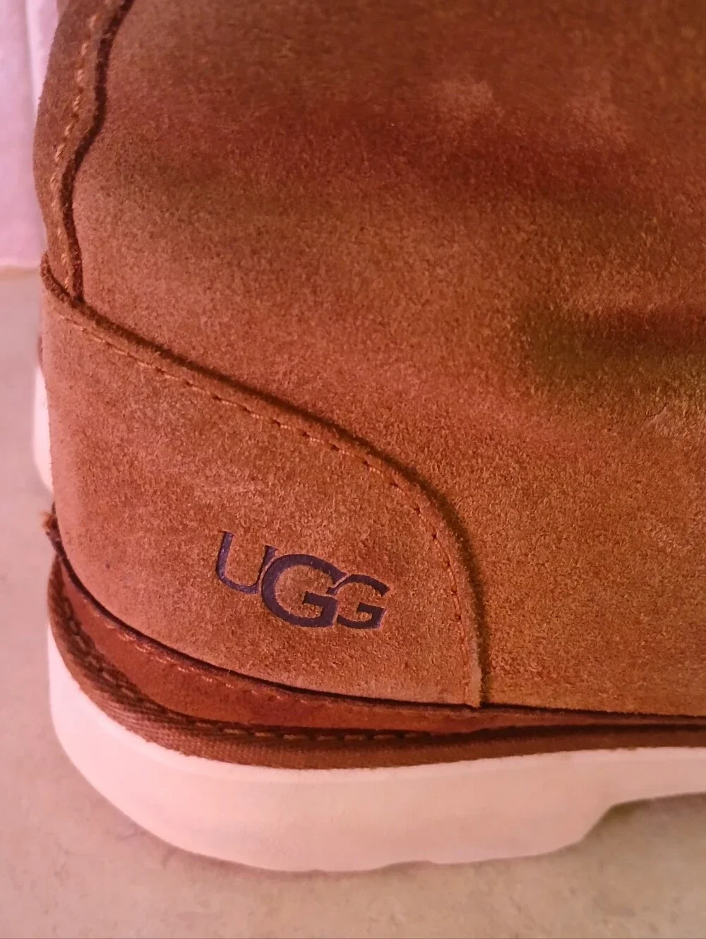 UGG Harkland Waterproof Chestnut men's boots, suede upper size 9